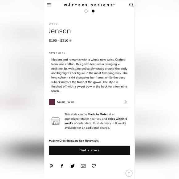 Wtoo bridesmaid dress - Picture 3 of 6